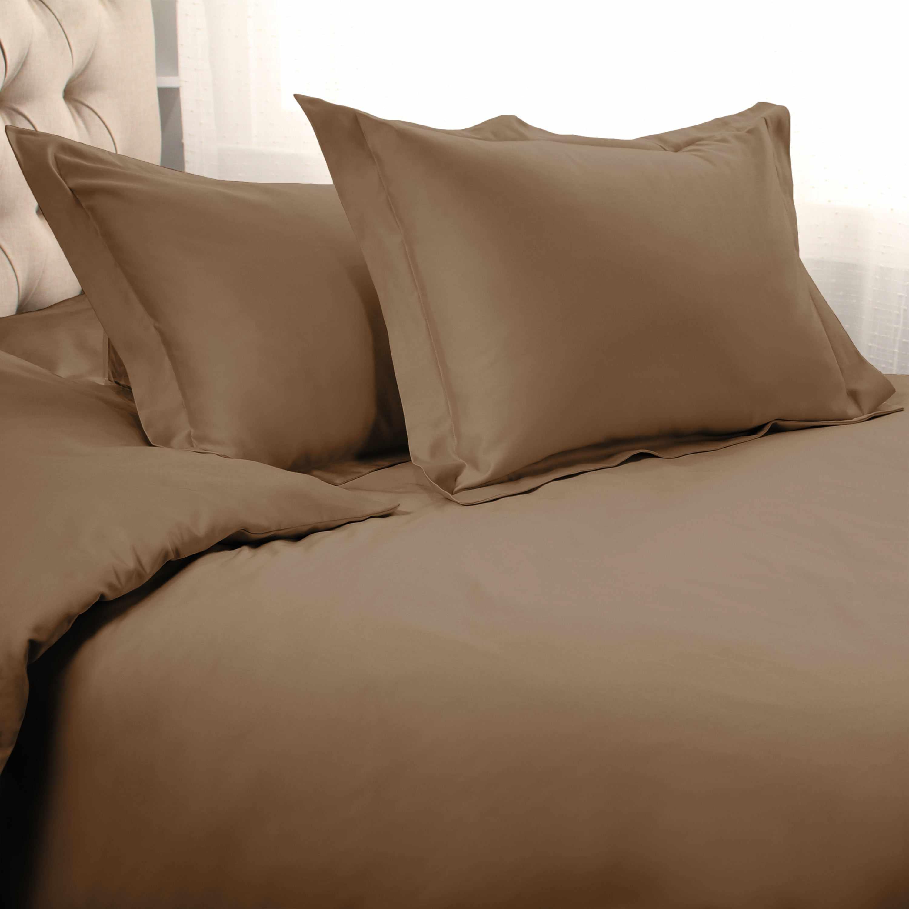 1000 Thread Count Egyptian Cotton Solid Duvet Cover Set - Omnigoodsstore