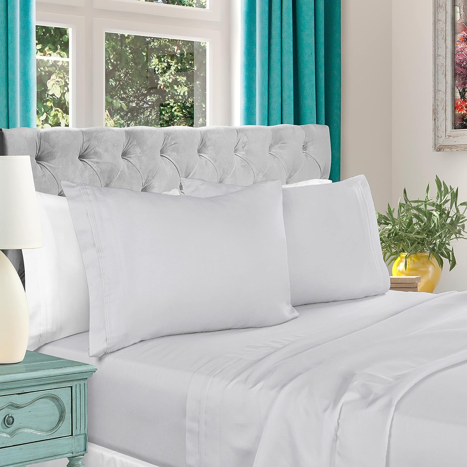 1000 Thread Count Egyptian Cotton Extra Deep Pocket Bed Sheet Set - Omnigoodsstore