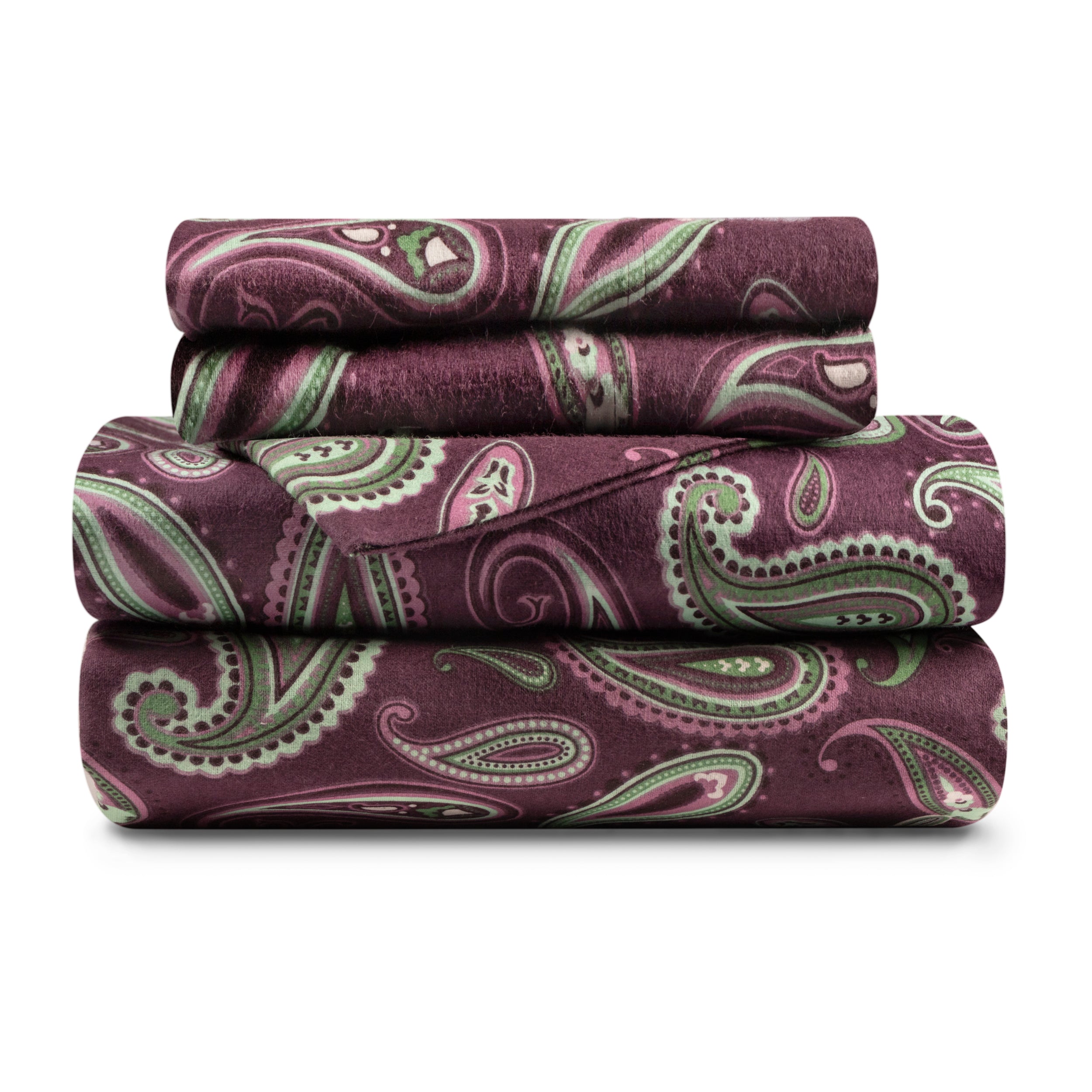 Flannel Cotton Floral Paisley Deep Pocket Bed Sheet Set - Omnigoodsstore