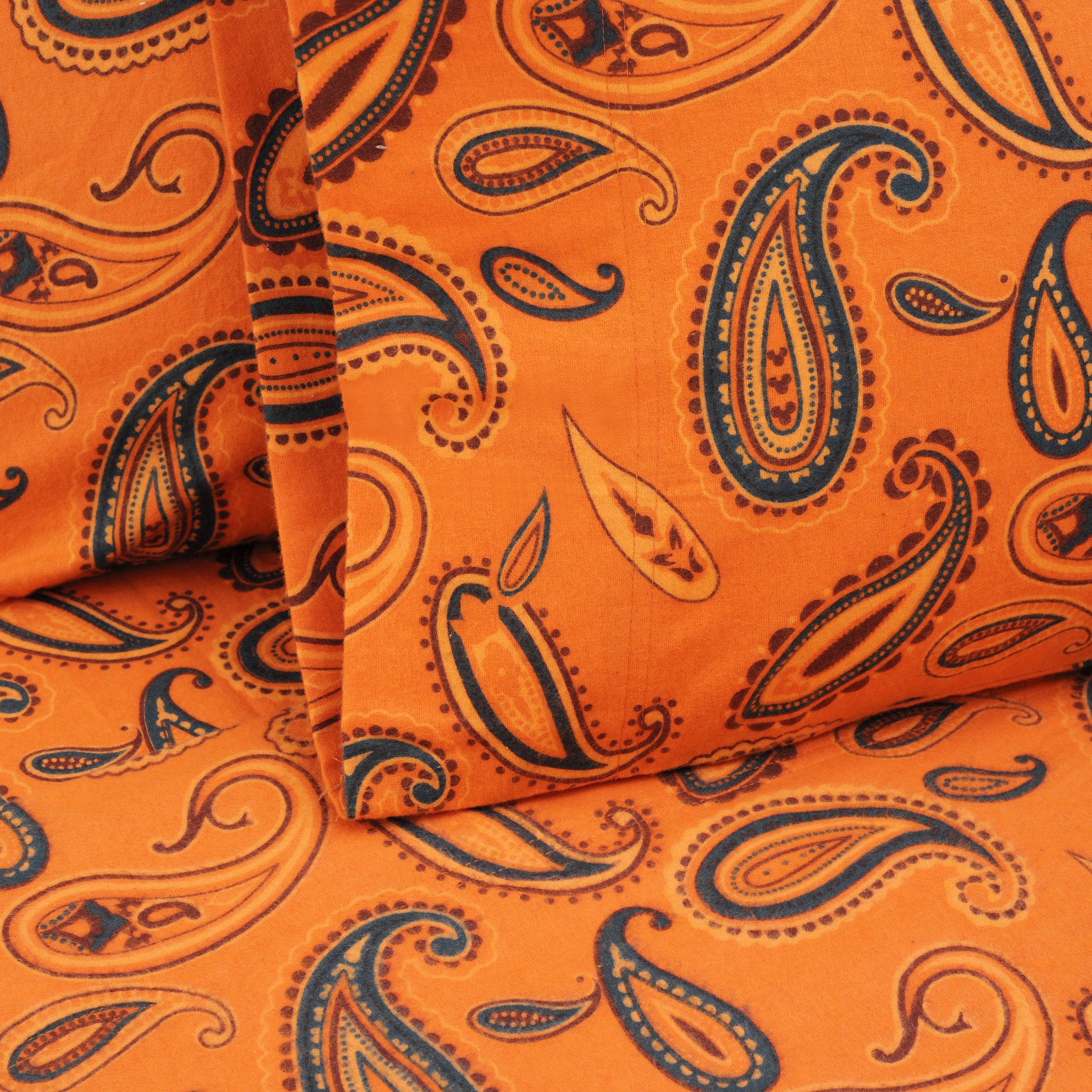 Flannel Cotton Floral Paisley Deep Pocket Bed Sheet Set - Omnigoodsstore