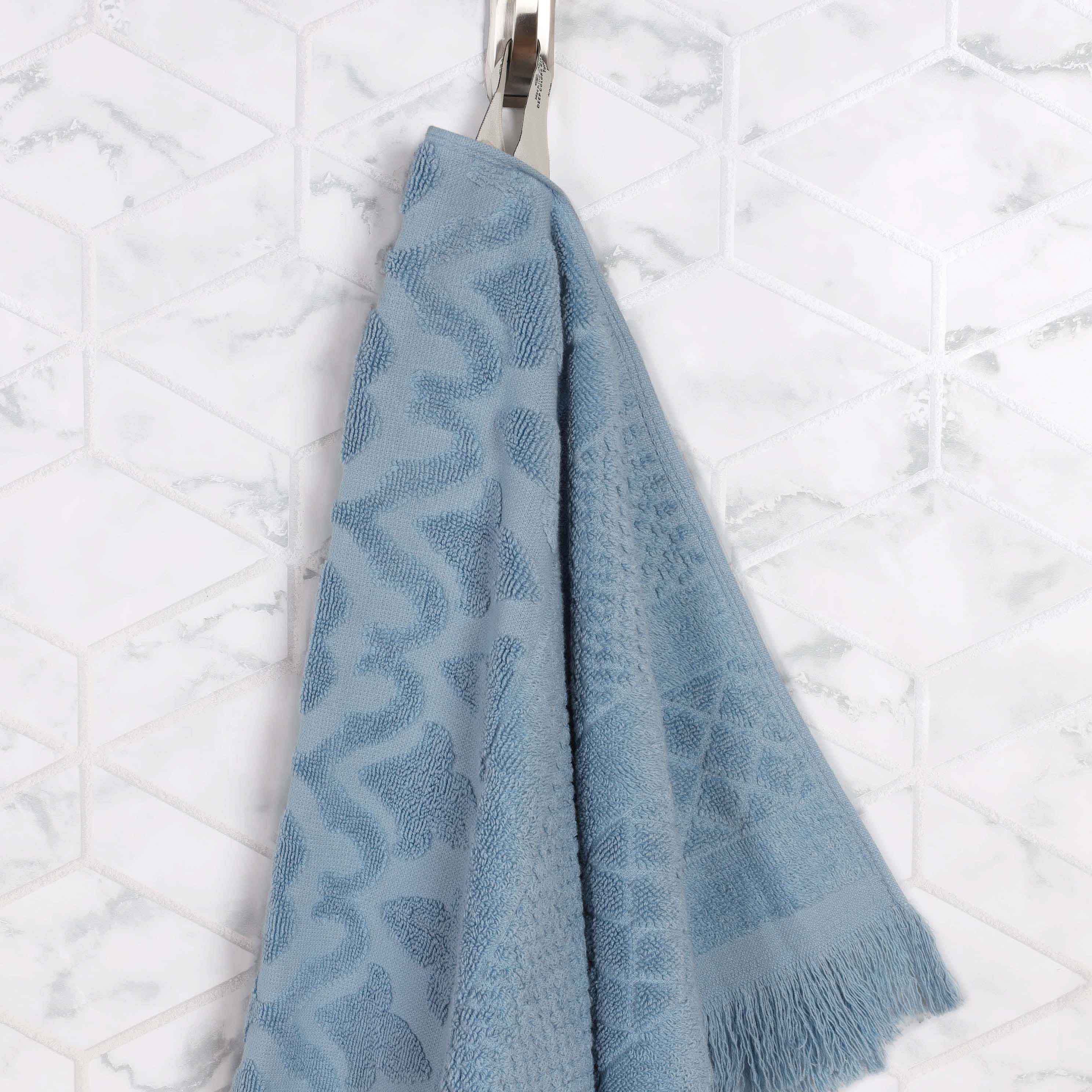 Rolla Cotton Geometric Jacquard Plush Absorbent Bath Sheet Set of 2 - Omnigoodsstore