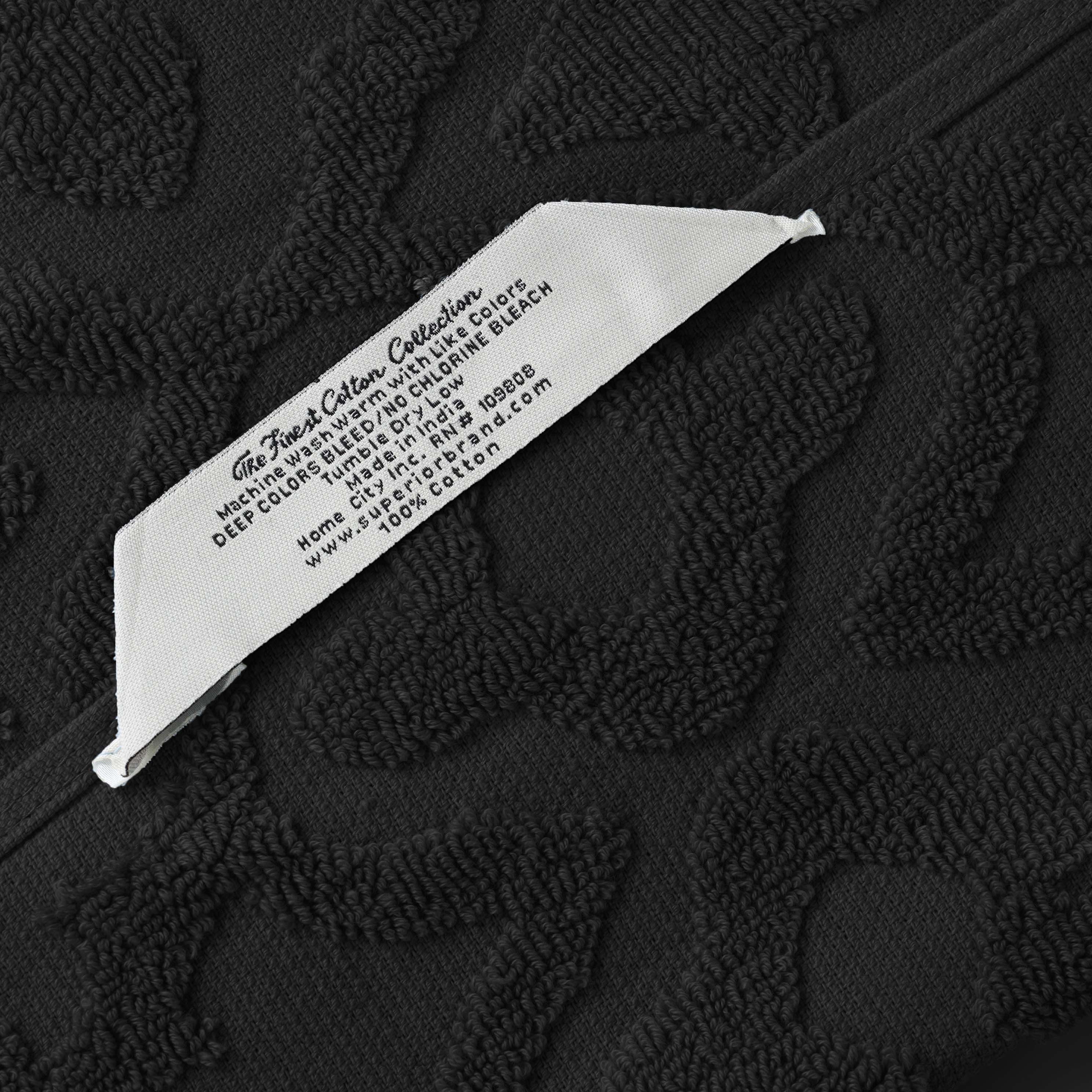 Rolla Cotton Geometric Jacquard Plush Absorbent Bath Sheet Set of 2 - Omnigoodsstore