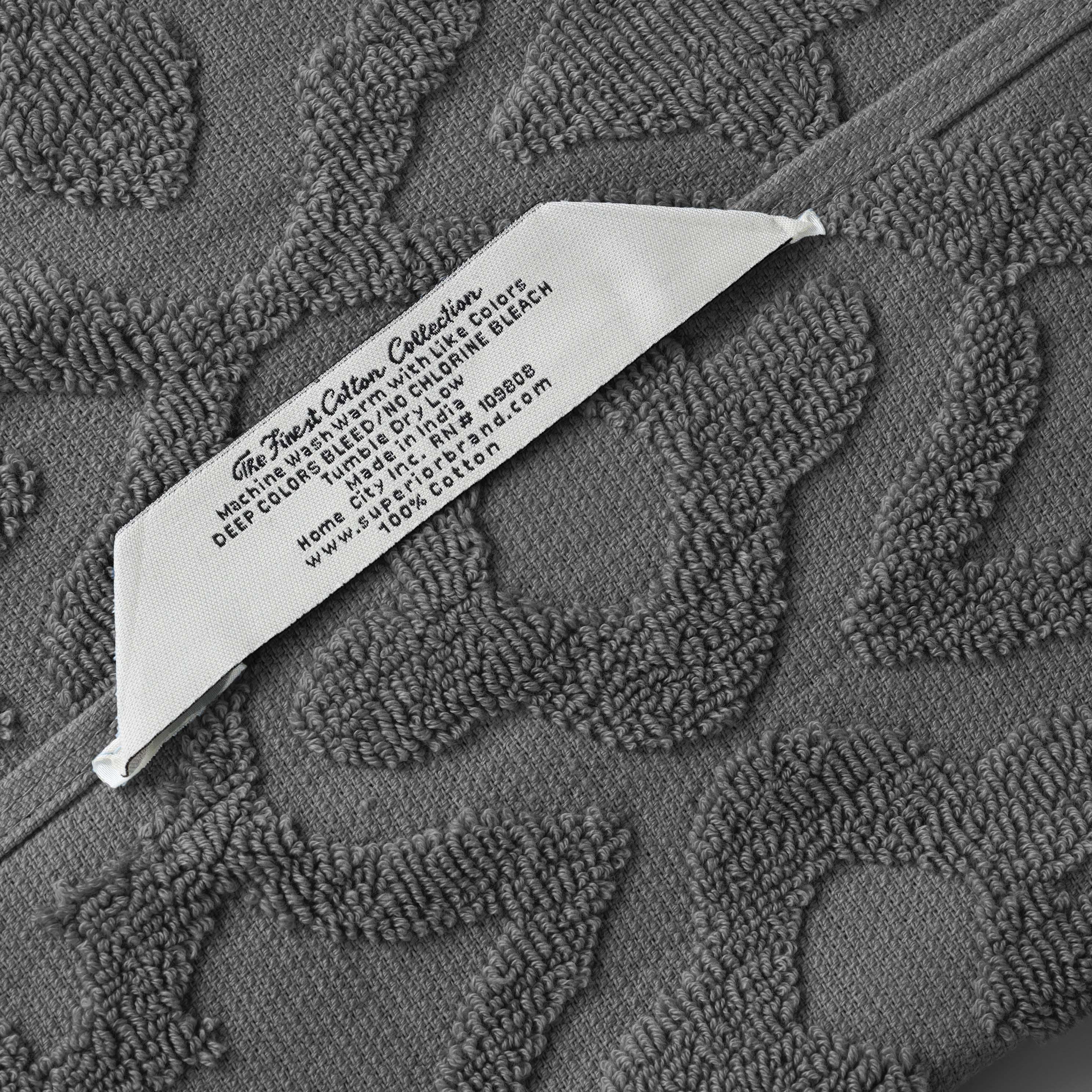 Rolla Cotton Geometric Jacquard Plush Absorbent Bath Sheet Set of 2 - Omnigoodsstore