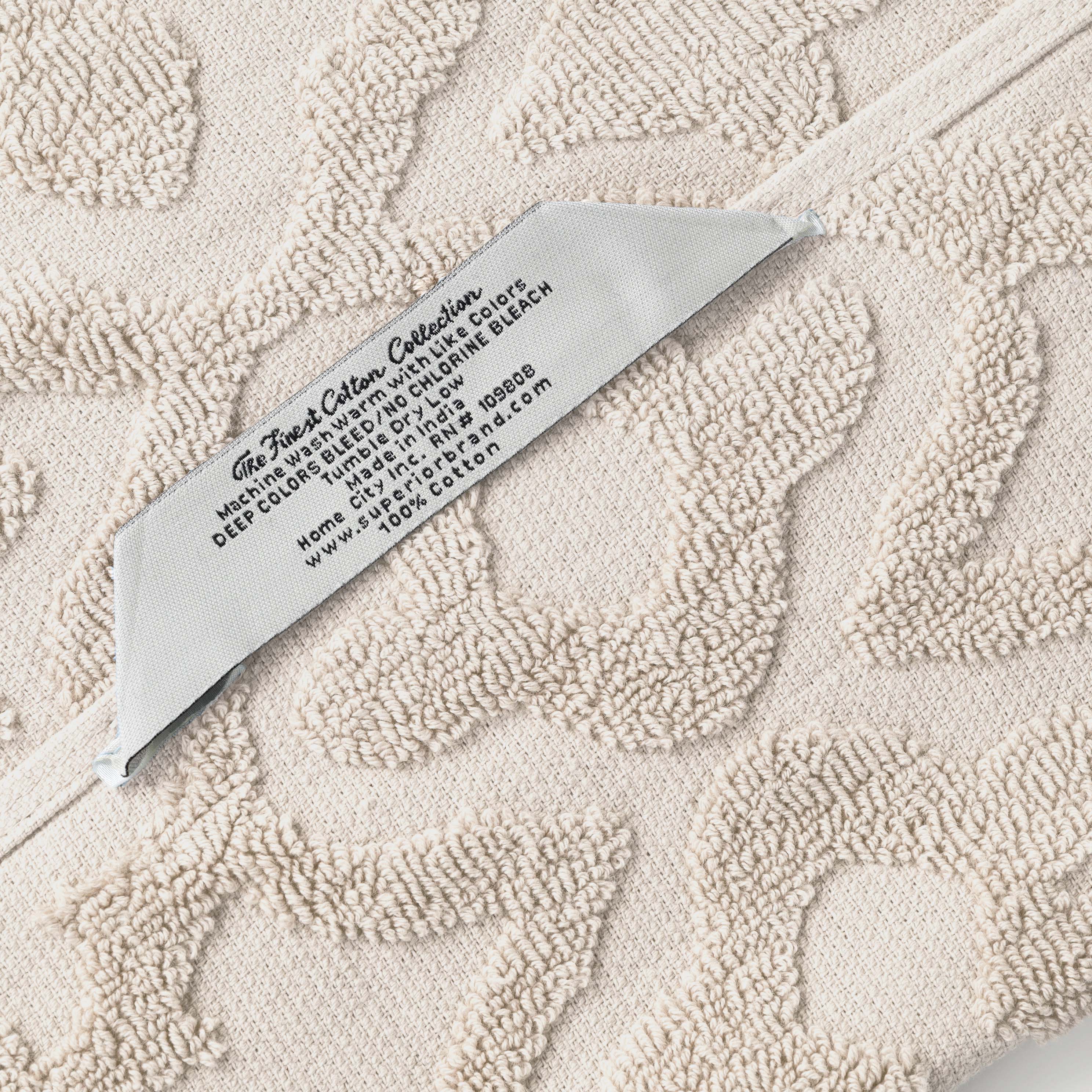 Rolla Cotton Geometric Jacquard Plush Absorbent Bath Sheet Set of 2 - Omnigoodsstore