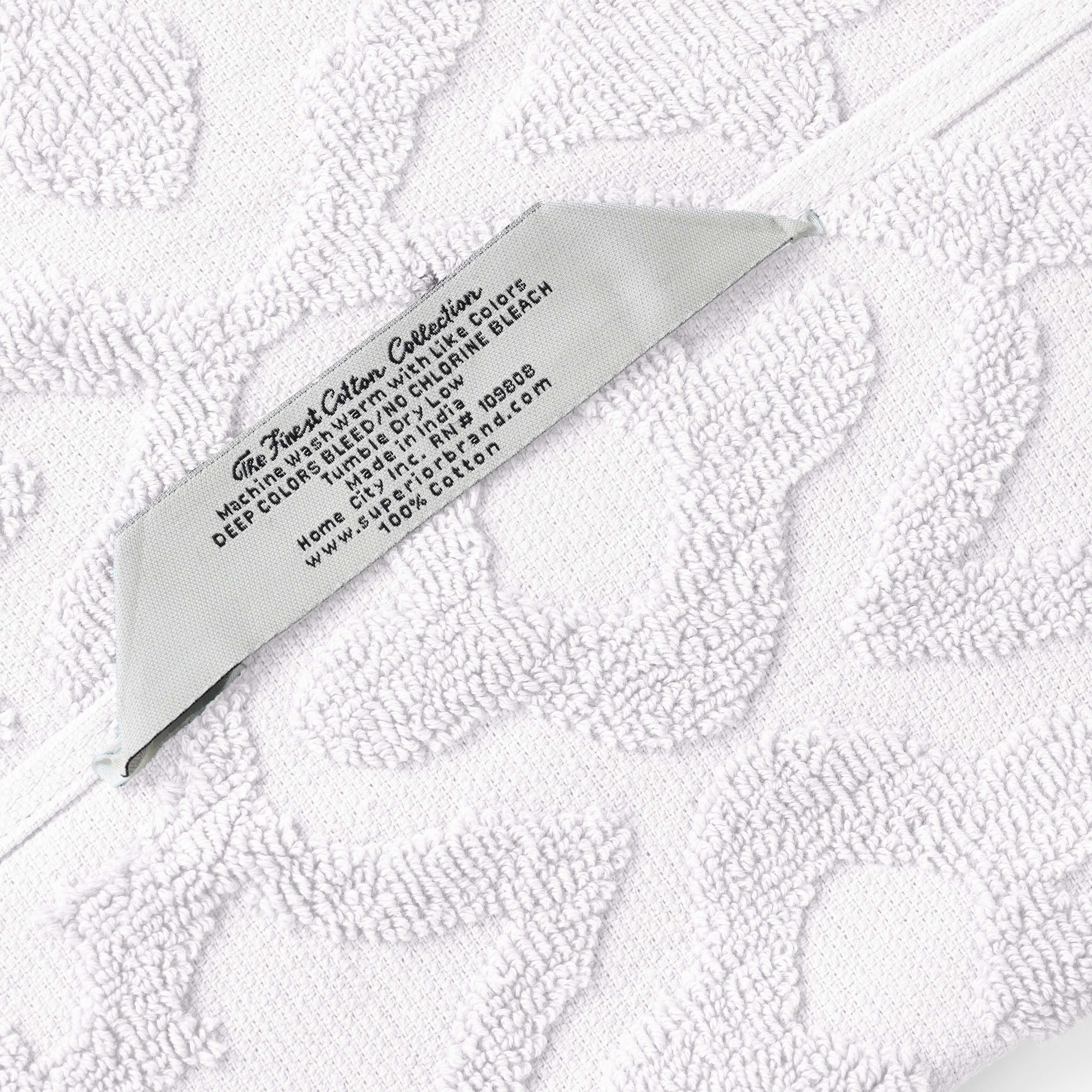 Rolla Cotton Geometric Jacquard Plush Absorbent Bath Sheet Set of 2 - Omnigoodsstore