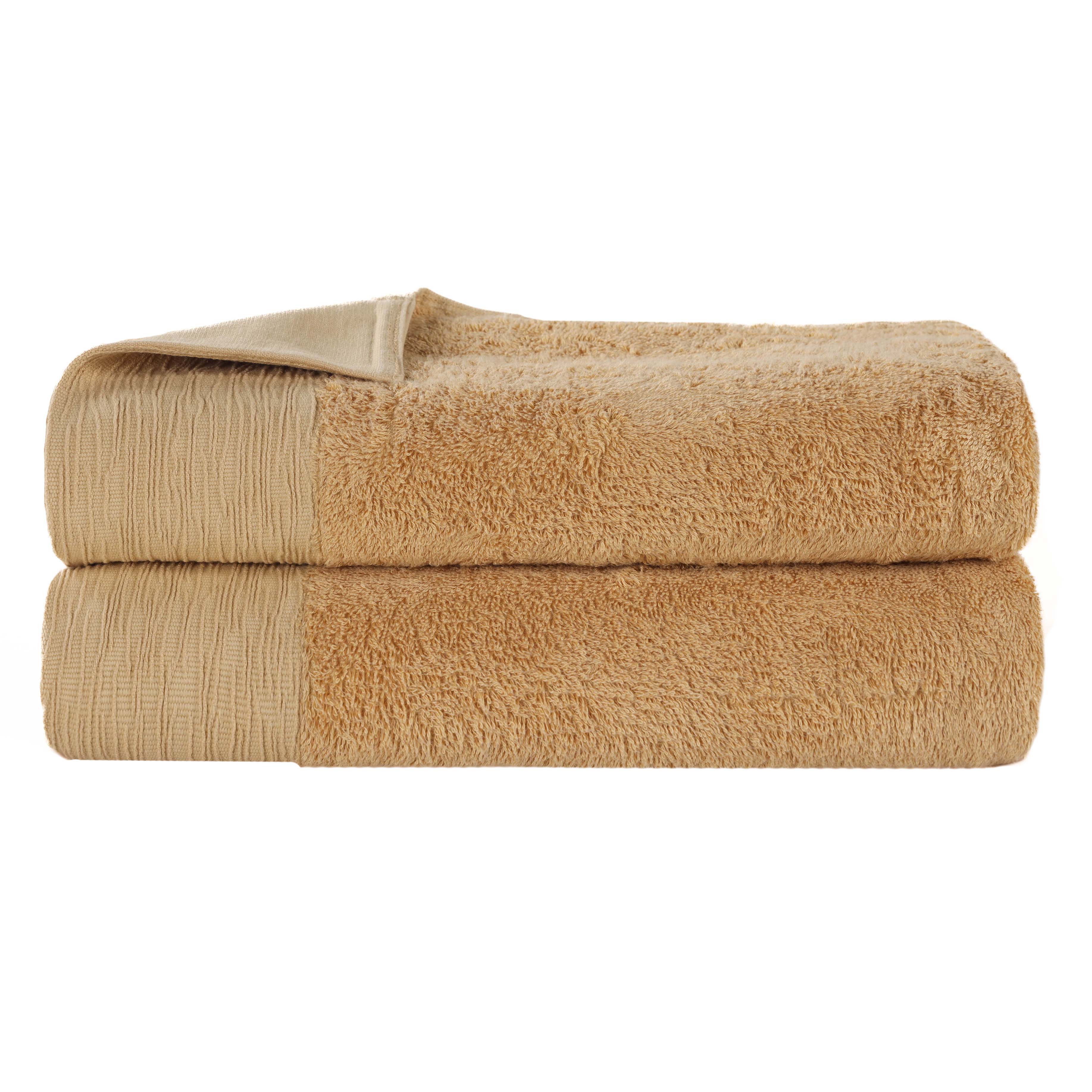 Rayon from Bamboo Eco-Friendly Fluffy Soft Solid Bath Sheet Set of 2 - Omnigoodsstore