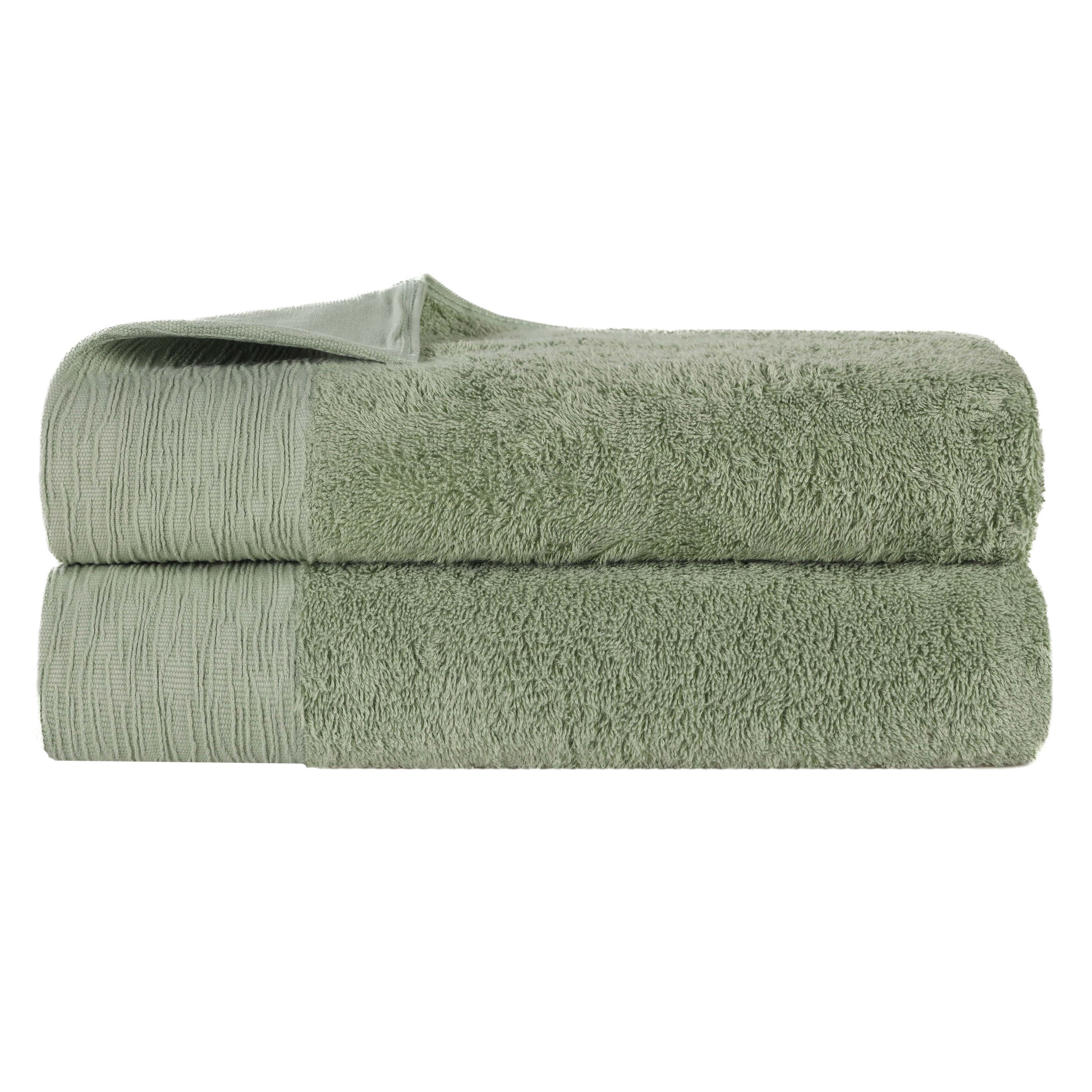 Rayon from Bamboo Eco-Friendly Fluffy Soft Solid Bath Sheet Set of 2 - Omnigoodsstore