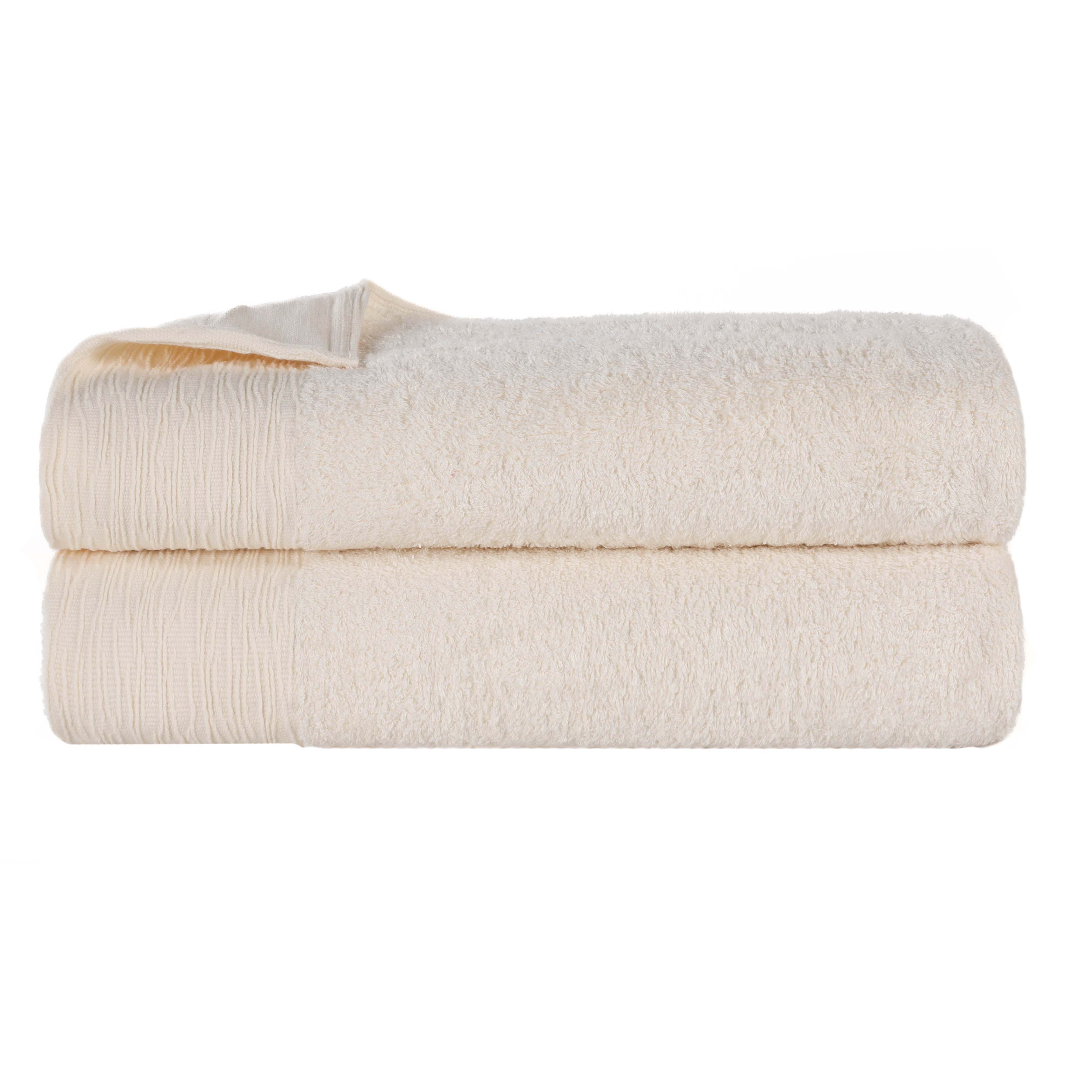 Rayon from Bamboo Eco-Friendly Fluffy Soft Solid Bath Sheet Set of 2 - Omnigoodsstore