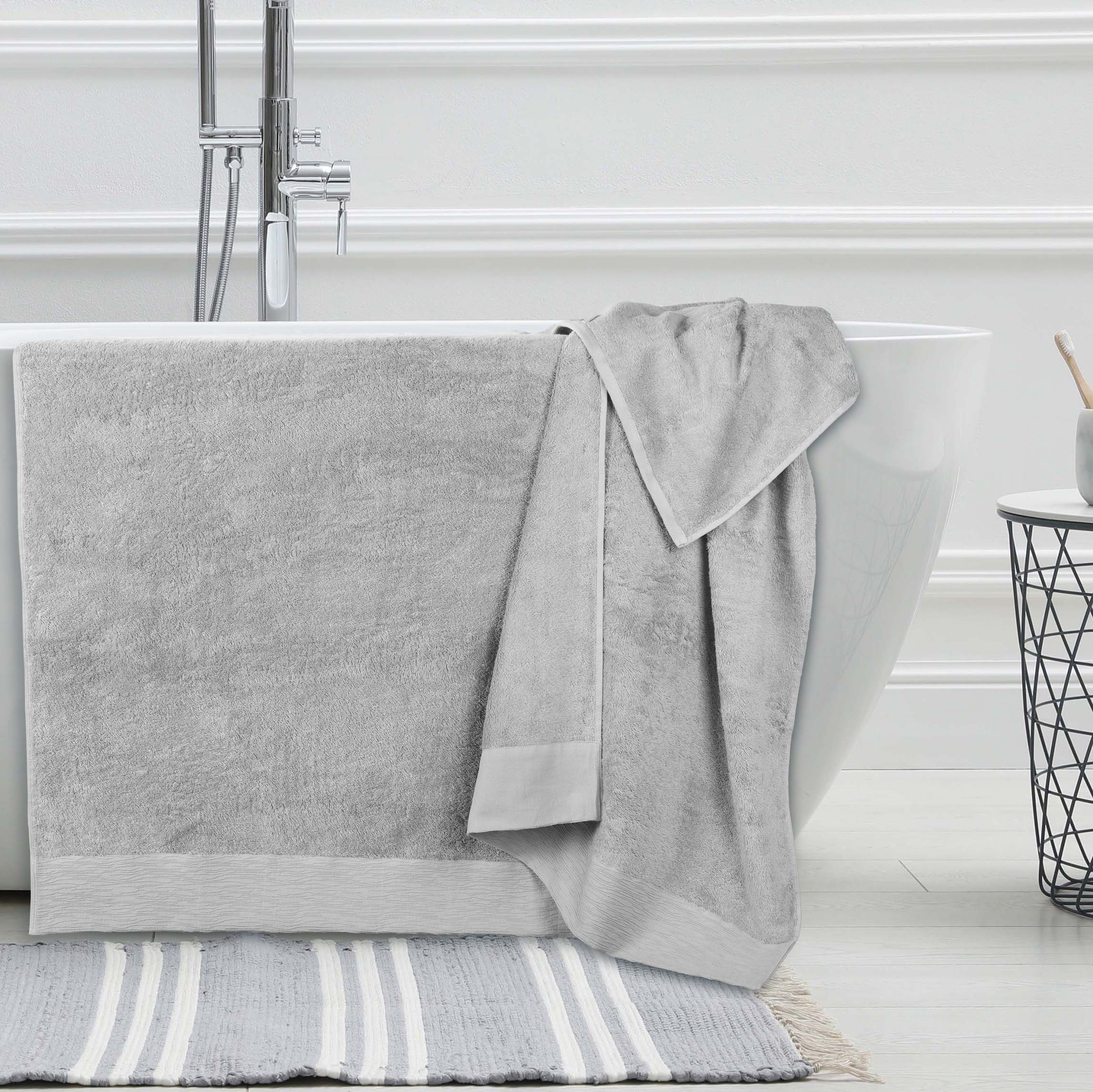 Rayon from Bamboo Eco-Friendly Fluffy Soft Solid Bath Sheet Set of 2 - Omnigoodsstore