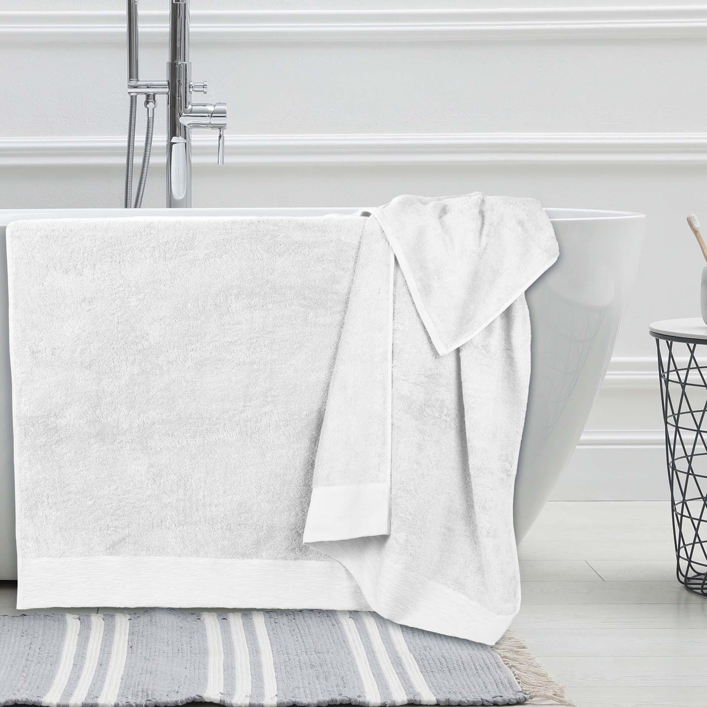 Rayon from Bamboo Eco-Friendly Fluffy Soft Solid Bath Sheet Set of 2 - Omnigoodsstore