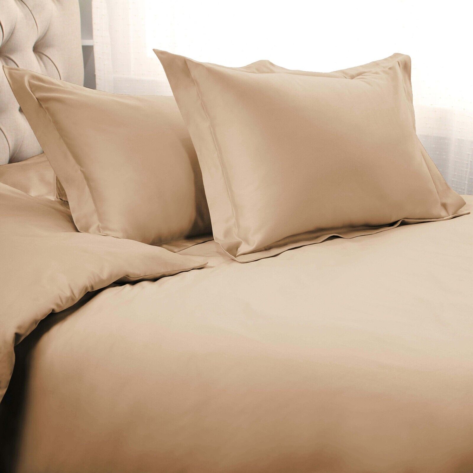 1000 Thread Count Egyptian Cotton Solid Duvet Cover Set - Omnigoodsstore
