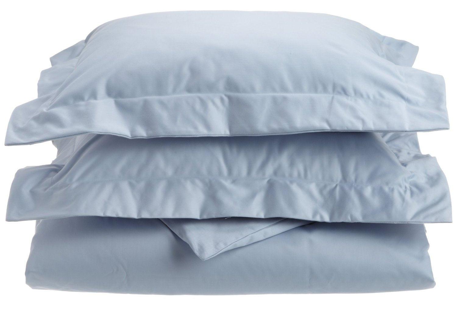 1000 Thread Count Cotton Rich Solid Duvet Cover Set - Omnigoodsstore