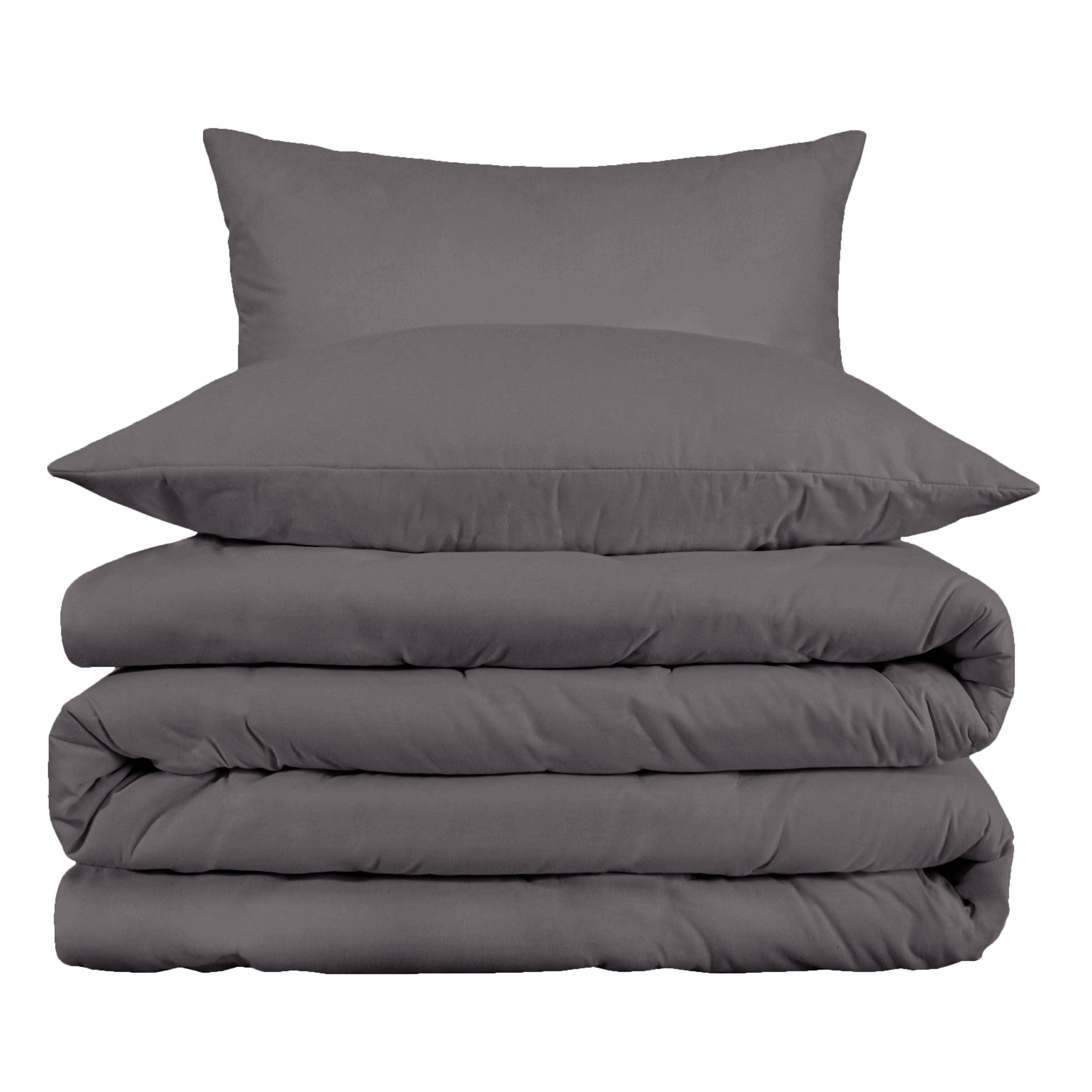 1000 Thread Count Cotton Rich Solid Duvet Cover Set - Omnigoodsstore