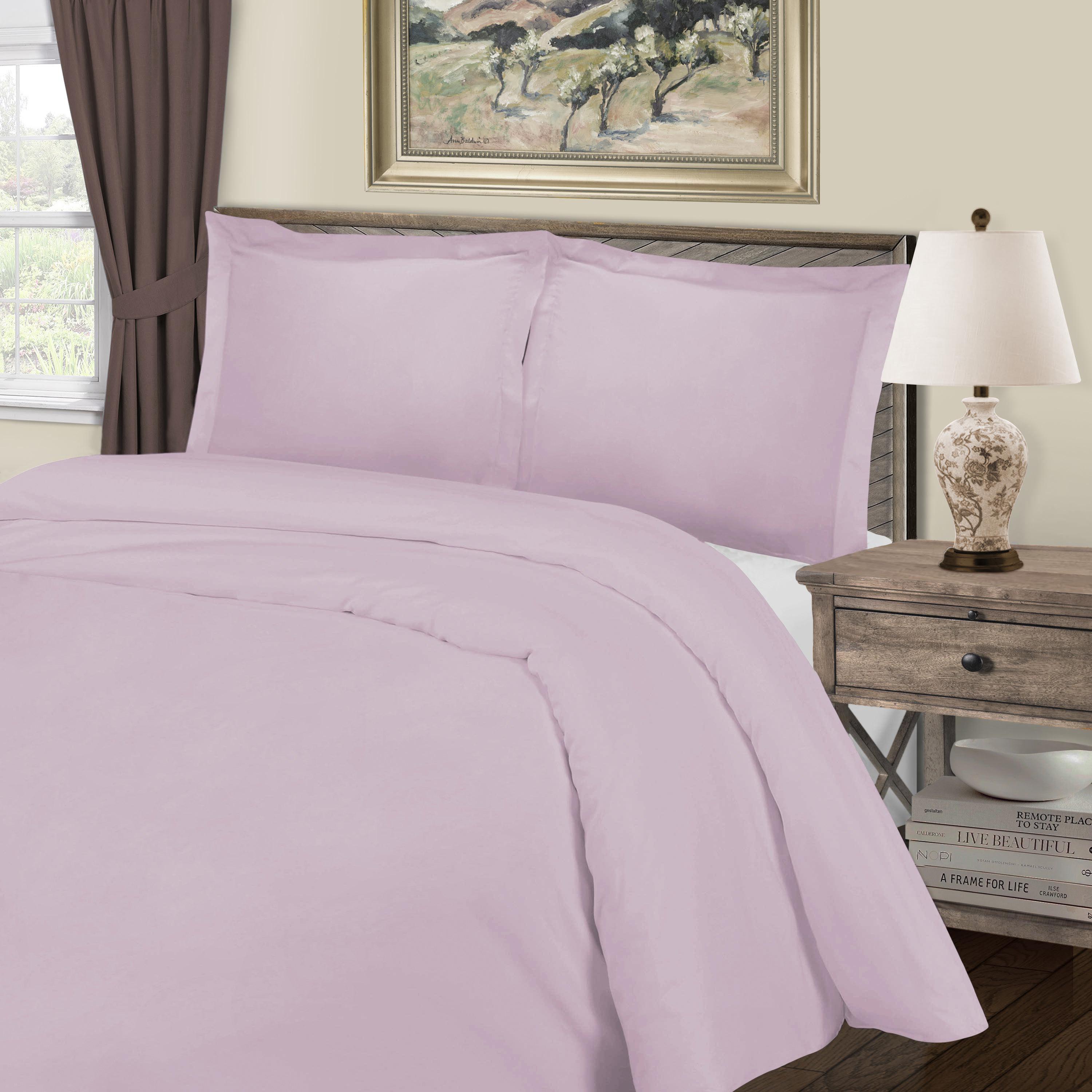 1000 Thread Count Cotton Rich Solid Duvet Cover Set - Omnigoodsstore