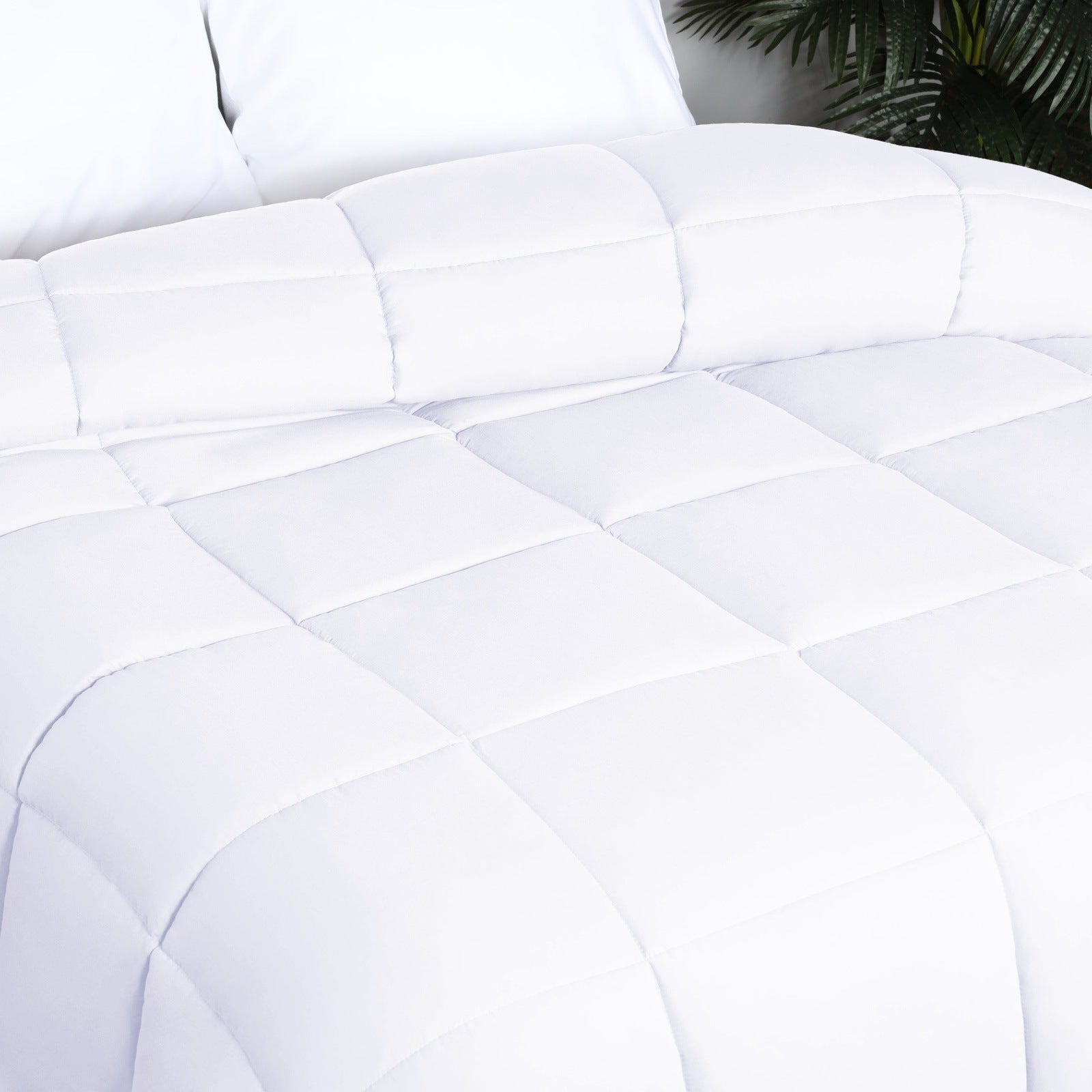 Brushed Microfiber Down Alternative Medium Weight Solid Comforter - Omnigoodsstore