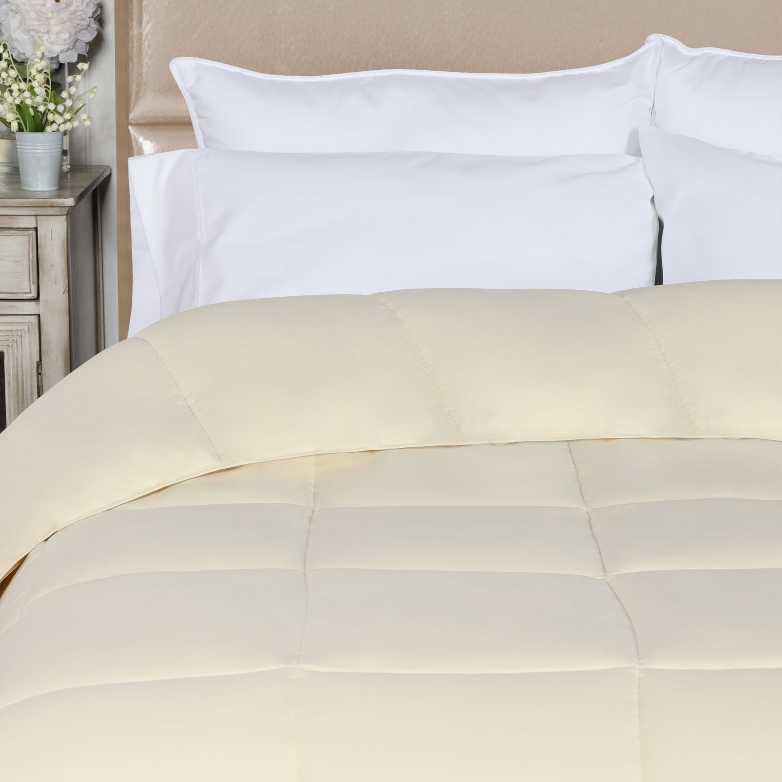 Brushed Microfiber Down Alternative Medium Weight Solid Comforter - Omnigoodsstore