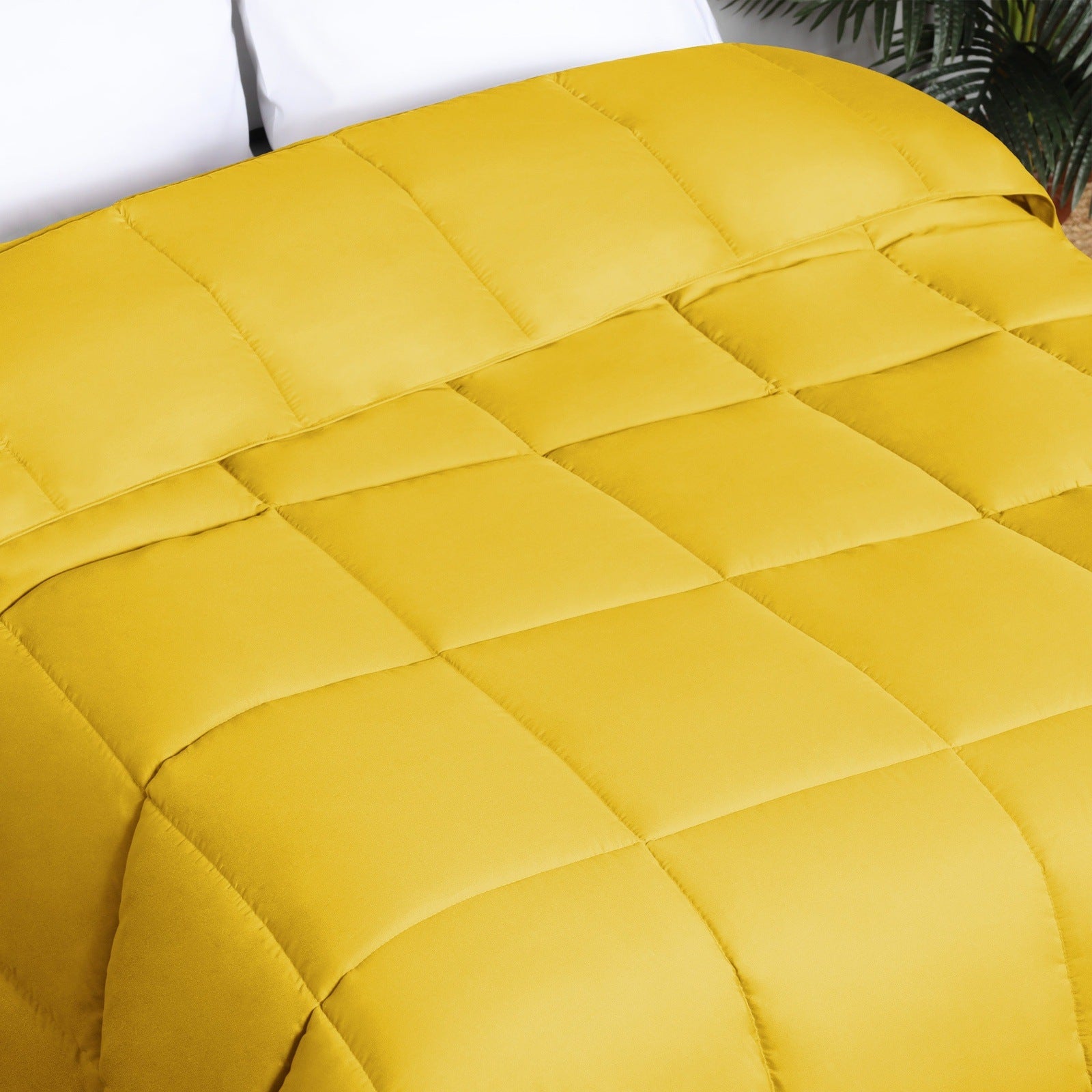 Brushed Microfiber Down Alternative Medium Weight Solid Comforter - Omnigoodsstore