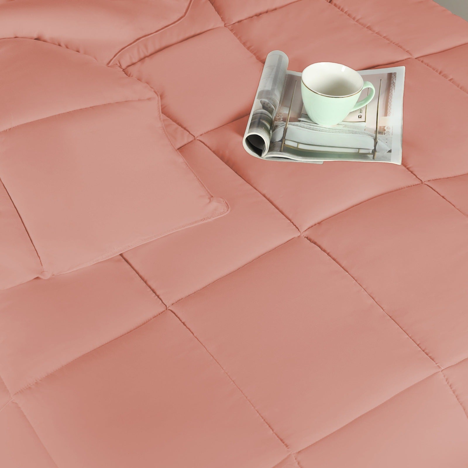 Brushed Microfiber Down Alternative Medium Weight Solid Comforter - Omnigoodsstore